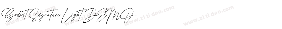 Godwit Signature Light DEMO字体转换